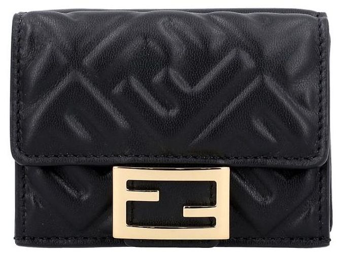 Fendi Monogram Baguette Micro Tri-Fold Wallet