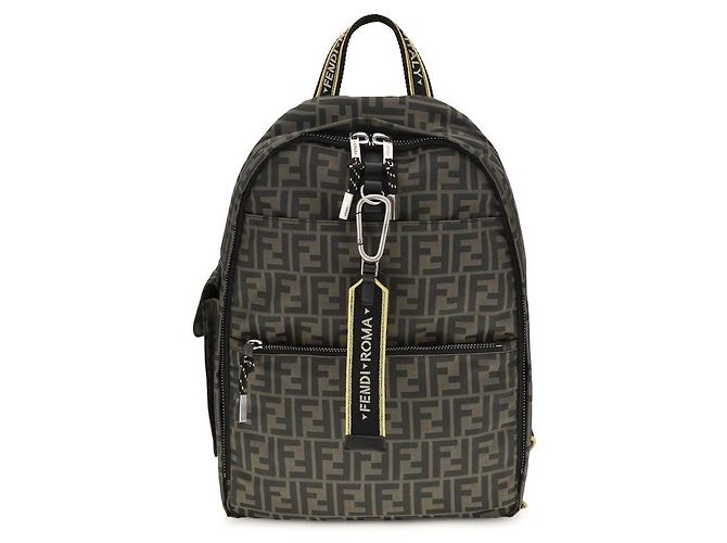 Fendi Brown Polyester Backpack