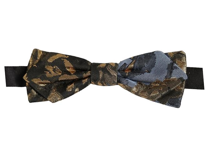 Dolce & Gabbana Men Multicolor Jacquard Adjustable Neck Bow Tie