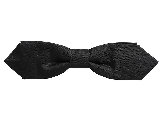 Dolce & Gabbana Men Black Polyester Adjustable Neck Papillon Bow Tie