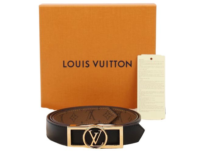 Louis Vuitton Cinto Reversível Dolphin em Monogram Reverse Canvas