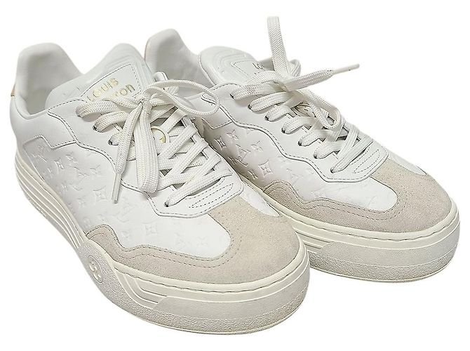 Louis Vuitton Groovy Platform Sneaker Monogram White