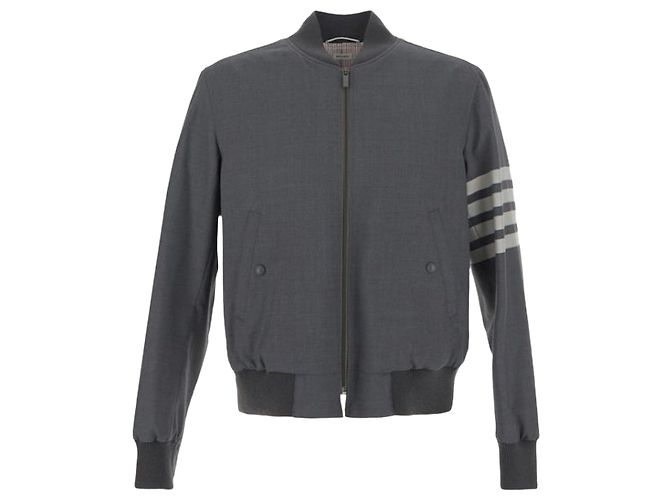 Thom Browne Bomberjacke aus Plain Weave Strick