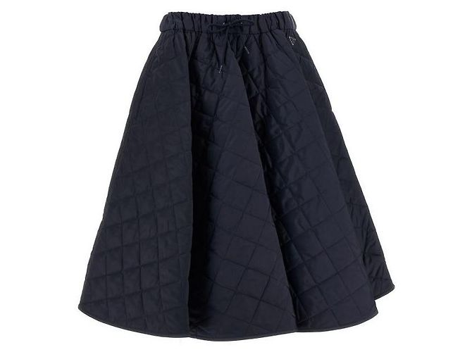 Saia circular de nylon Prada azul royal