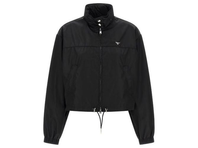 Prada Nylon Bomber Jacket Black