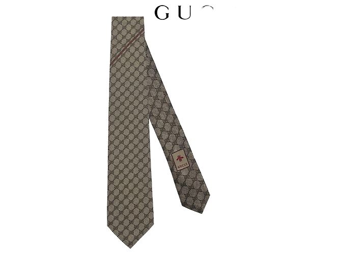 Gucci Jacquard Tie GG Pattern Beige