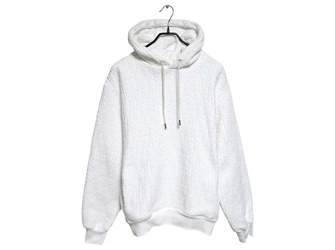 Dior Oblique Terry Hoodie Weiß