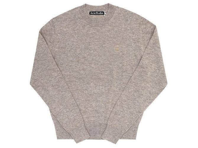 Acne Unisex Strick GREIGE MELANGE