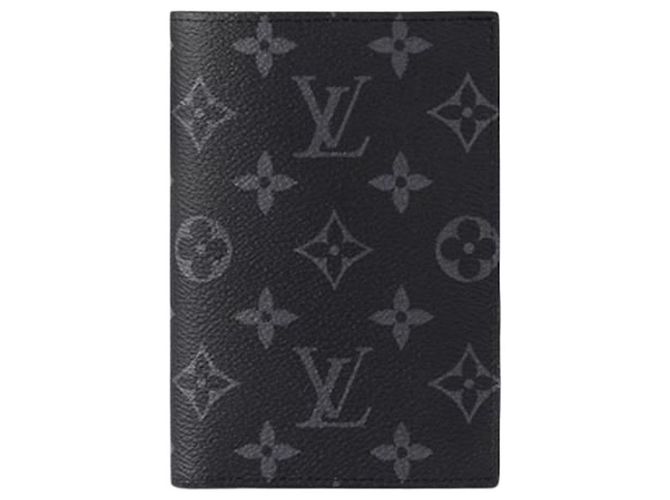 Louis Vuitton Passport Cover Monogram Eclipse Black