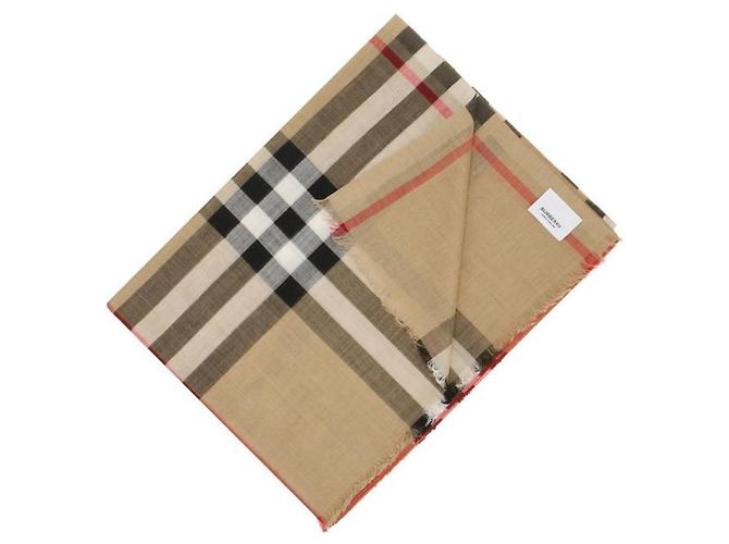 Burberry Cachecol de lã e seda com estampa :