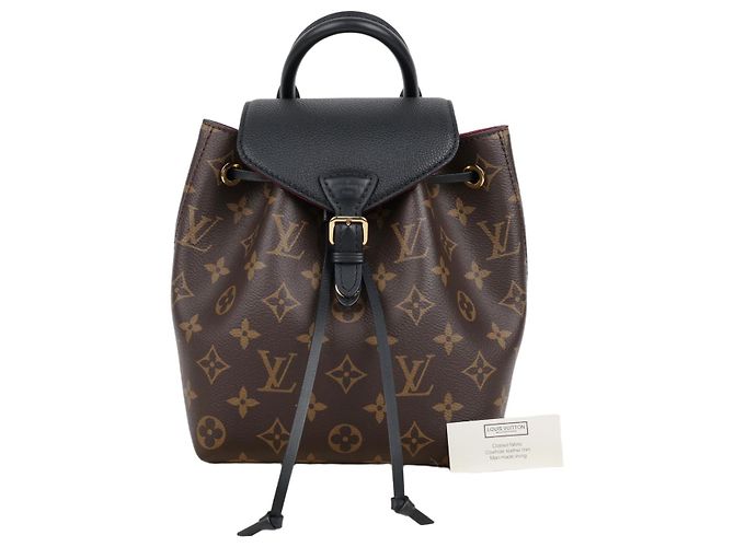 Louis Vuitton BB Backpack Brown Coated Canvas