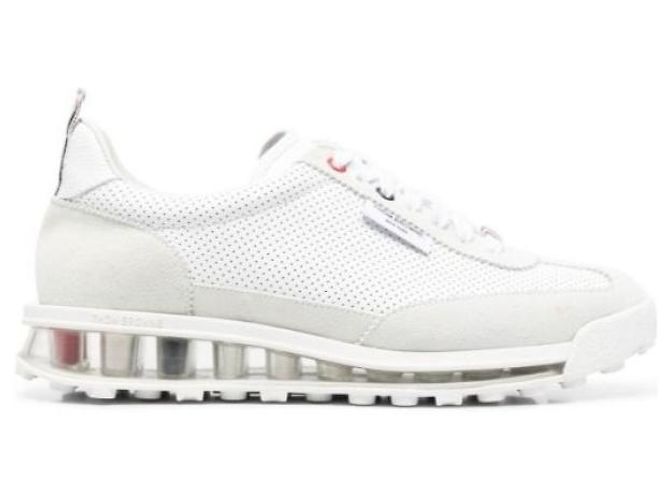 Thom Browne Tech Runner em couro de bezerro com sola transparente