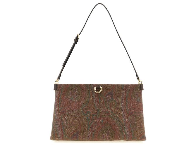 Etro Bolso de mano de algodón marrón