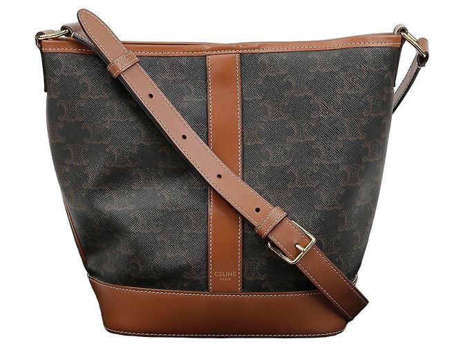 Céline Picca borsa secchiello Trompe in tela e vitello