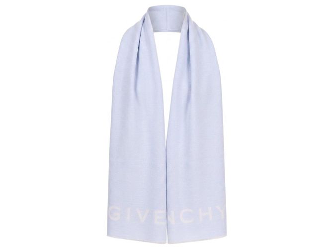 Cachecol Givenchy azul de lã e seda