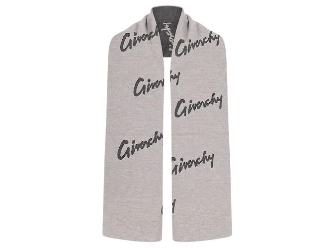 Cachecol Givenchy cinzento de lã e cashmere