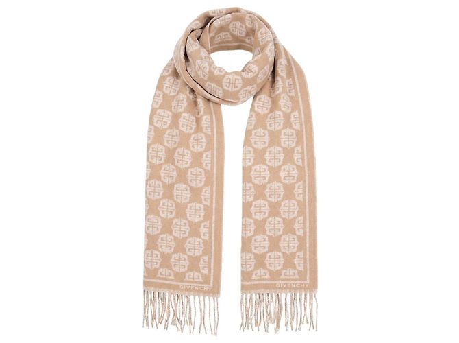 Cachecol Givenchy de lã bege