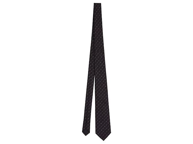 Givenchy Cravatta in seta bianca e nera