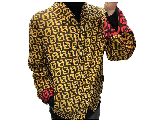 Fendi Silk Reversible Bomber Jacket