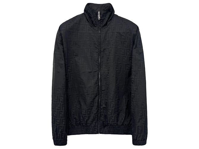 Fendi FF Logo Nylon Bomber Jacket