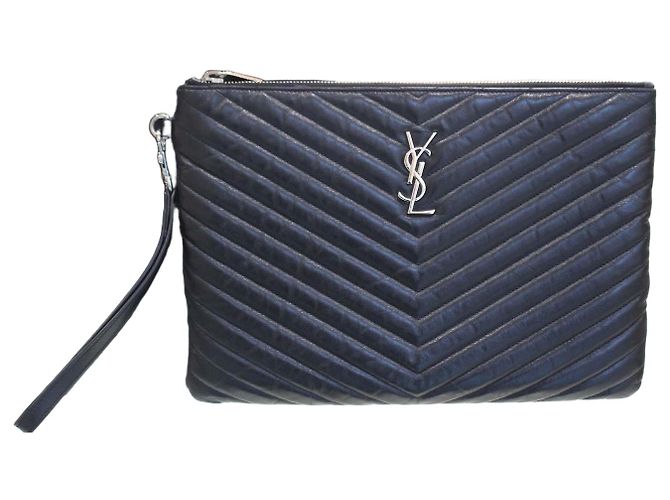 Autre Marque Monogram Stepptasche für Tablets Silver