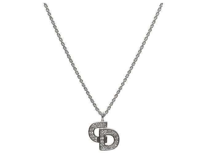 Dior Cubic CD Silver Halskette