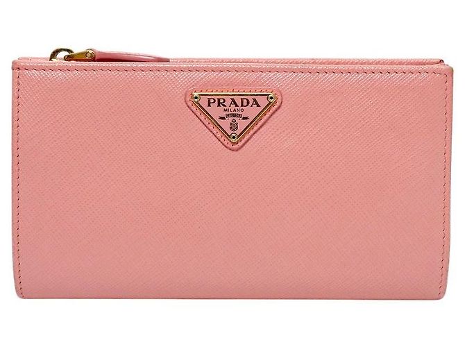 Prada Pink Saffiano Leather Wallet