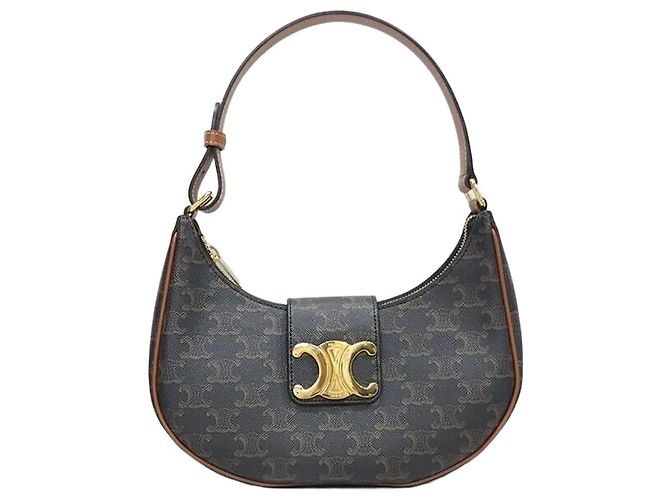 Céline Bolsa Triomphe Medium Canvas Tan