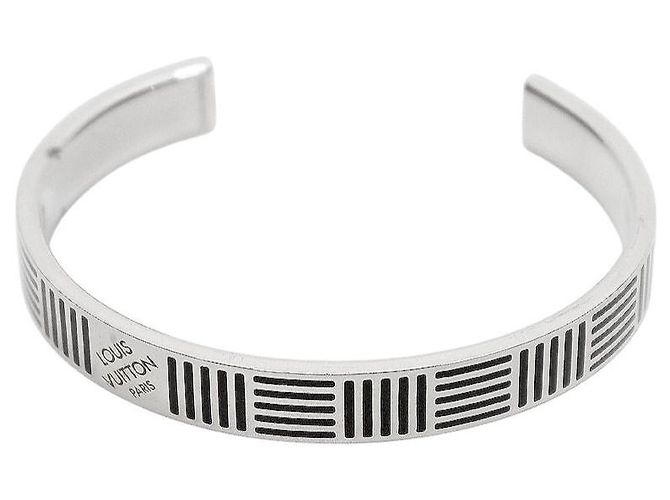 Louis Vuitton Pulsera Rígida Damier Silver