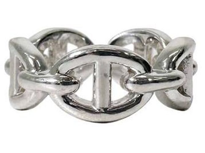 Hermès Chandale Chain Ring Small Silver