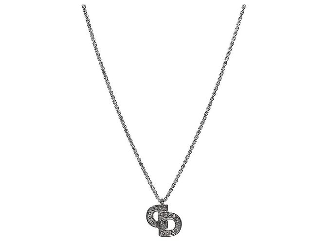 Dior Cubic CD Silver Halskette