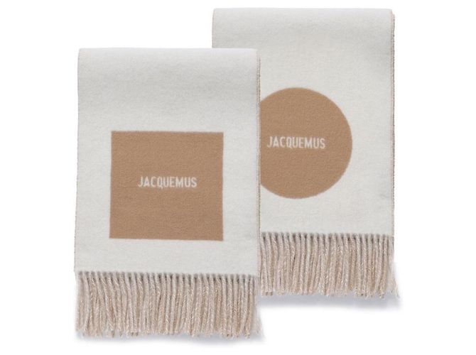 Jacquemus Sciarpa in jacquard con logo e frange