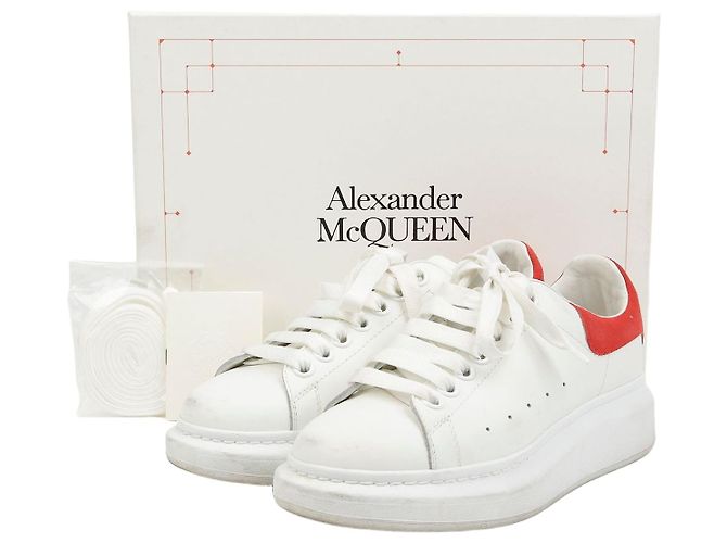 Alexander Mcqueen Baskets Oversole Red Tab White