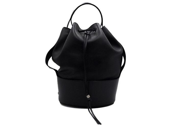 Loewe Black Leather Balloon Backpack