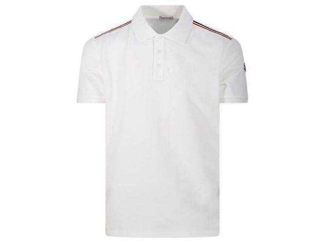 Moncler Logo Polo T-Shirt Weiß