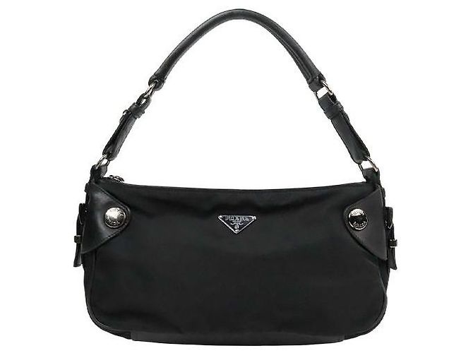 Prada Borsa a tracolla hobo in nylon nero