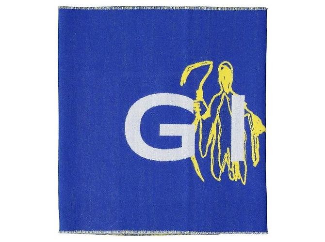 Sciarpa Givenchy in lana e seta blu