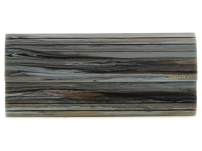 Jimmy Choo Clutch aus Polyester in Grau