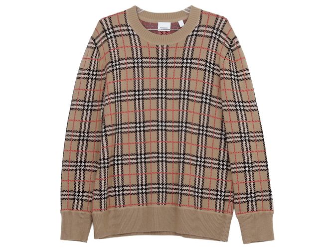 Burberry Check Round Knit Beige