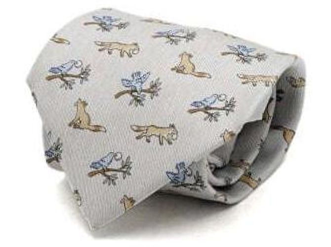 Hermès Animal Pattern Silk Tie