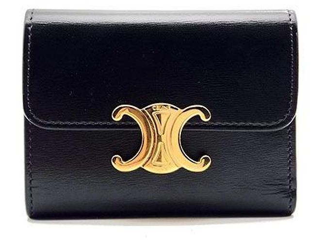 Céline Triomphe Coin Compact Wallet
