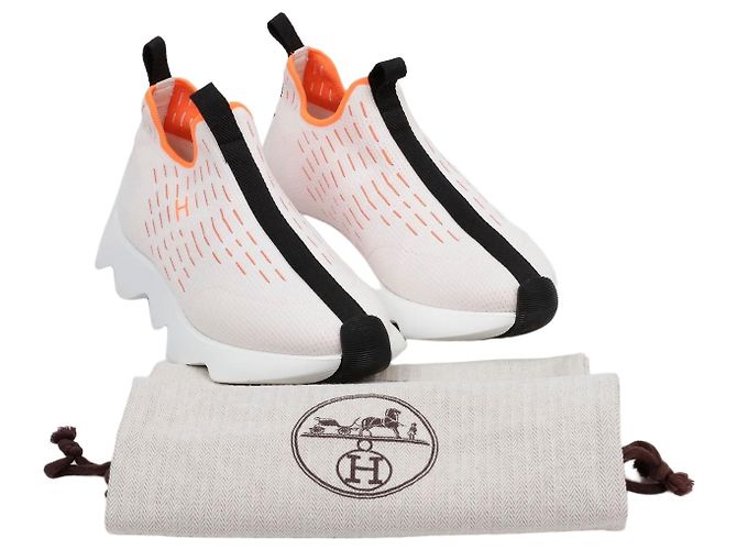 Hermès Eclair Strick-Sneaker Braun