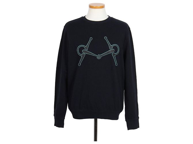 Hermès Leather Patch Horsebit Sweatshirt