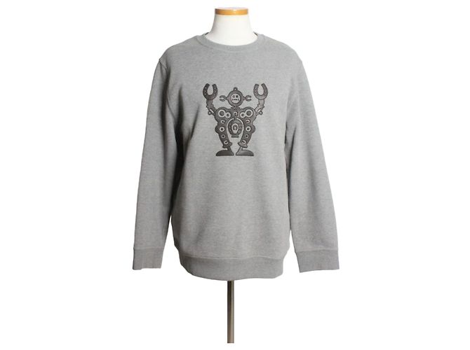 Hermès Sweatshirt crewneck com patch de couro