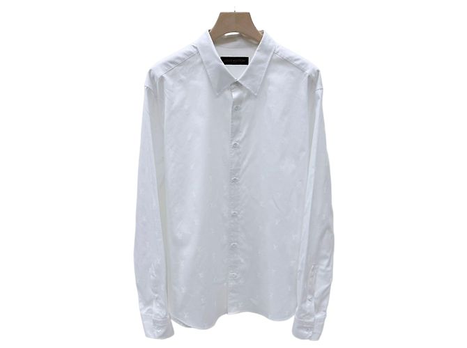 Louis Vuitton Camisa com Impressão Monogram White