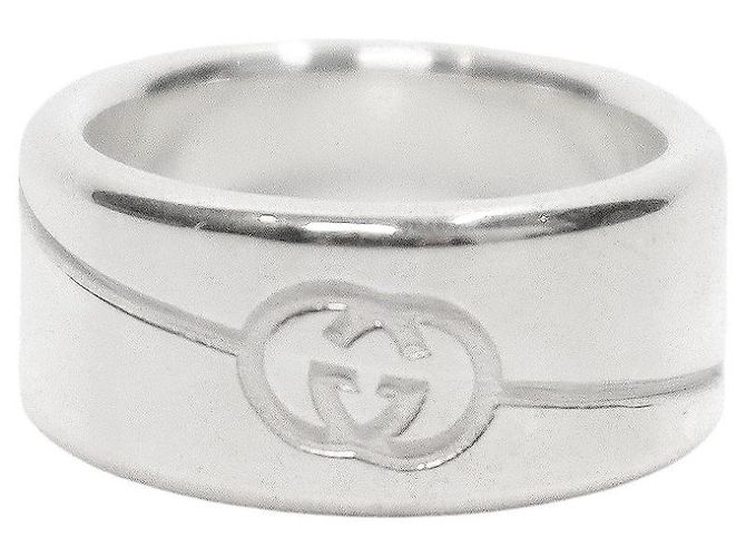 Gucci Interlocking Silver Ring Size