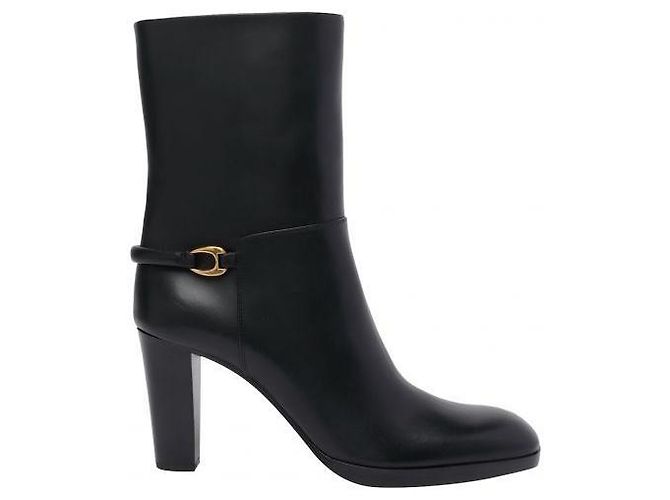 Autre Marque Smooth Leather Booties