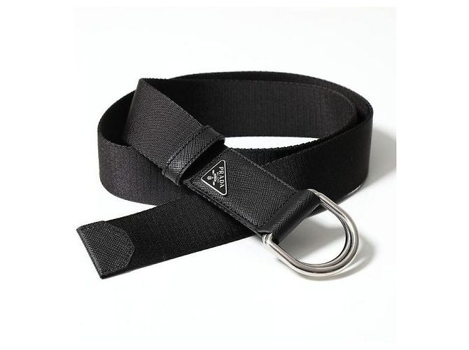 Prada (Nylon Triangle Logo D-ring Belt)