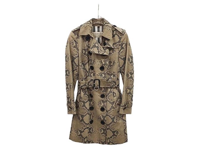 Burberry Python Print Trench Coat