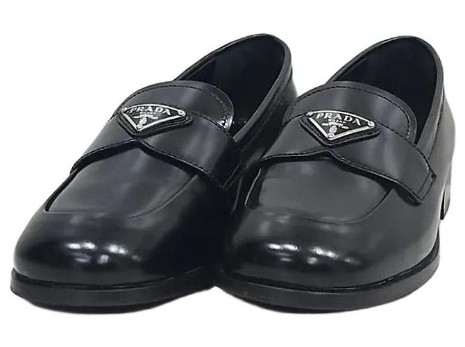 Prada Brushed Leather Loafers